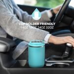 Ideus Insulated Tumbler with Lid and Straw 18 oz, Stainless Steel Double-Wall Vacuum Leak-Proof Travel Coffee Mug, Cup Holder Friendly, Sky Blue - Image 4