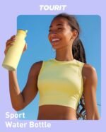 TOURIT 20oz Insulated Stainless Steel Water Bottle with Straw & Handle, Double Wall Vacuum Leakproof BPA-Free Thermos for Sports Travel, Blue - Image 8