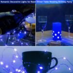 SmilingTown 12 Packs 20 LED Wine Bottle Lights with Cork - Silver Wire Fairy String Lights Battery Operated Cork Lights for Wine Liquor Bottle,Bedroom,Christmas,Birthday Party Decor(Blue) - Image 6