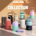 Half Gallon Insulated Water Bottle with Flip Straw, Vacuum Insulated Stainless Steel Jug with Top Handle, Leak-Proof Lid, Sweat-Free, Wide Mouth, Keeps Ice Cold up to 34 Hours - Image 8