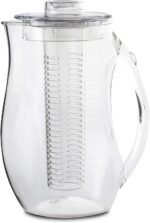 Large Fruit Infuser Water Pitcher (2.9 Quart / 93 Oz) – Shatterproof Acrylic Infusion Jug for Iced Tea, Juice, Beverages, Water, Lemon, Fruit & Herbs – BPA Free - Image 4