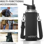 40oz Insulated Water Bottle (Cold for 48 Hrs),BPA Free&Leak Proof,Stainless Steel Water Flask,Water Jug with Straw Spout Lids for Gym,Hiking,Travel,Stainless - Image 5