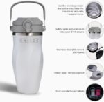 Shaker Bottle for Protein Mixes – Double Wall Stainless Steel, For Shakes, Smoothies, Cocktails –Leak-Proof, 26oz, Copper-Insulated Blender Cup, BPA-Free No Mixing Tools Needed, (Arctic Pearl) - Image 4