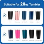 2 Pack 20 ozTumbler Lid for Yeti Rambler,Old Style Rtic and More Travel Mugs, Splash Proof Replacement Lid for 3.2" Inner Diameter Tumblers - Image 6