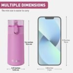 5oz Small Water Bottles with Straw, Mini Water Bottle with One-Hand Open Design, Leak-Proof Locking Lid for Hot&Cold Drinks, Small Travel Water Bottle - 100% Leakproof for School, Travel...(Lavender) - Image 3