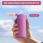 5oz Small Water Bottles with Straw, Mini Water Bottle with One-Hand Open Design, Leak-Proof Locking Lid for Hot&Cold Drinks, Small Travel Water Bottle - 100% Leakproof for School, Travel...(Lavender) - Image 5