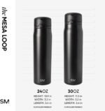 Simple Modern Mesa Loop Water Bottle with Covered Straw and Handle | 24oz Cup Holder Friendly Insulated Stainless Steel Bottles for Travel, Sports and School | Midnight Black - Image 6