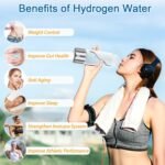 2026 Upgrade Hydrogen Water Bottle, Portable Hydrogen Water Ionizer Machine -SPE PEM Tech, Rechargeable Hydrogen Rich Water Glass Bottle for Travel, Gifts for Women, Christmas Gifts, Gifts Idea - Image 4