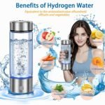2026 Upgrade Hydrogen Water Bottle, Portable Hydrogen Water Ionizer Machine -SPE PEM Tech, Rechargeable Hydrogen Rich Water Glass Bottle for Travel, Gifts for Women, Christmas Gifts, Gifts Idea - Image 5