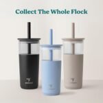 REDUCE Aspen 20 oz Vacuum Insulated Glass Tumbler with Lid & Extra Wide Straw - Keeps Drinks Cold for 12 Hrs - Ideal for Iced Coffee, Smoothies & Boba - Dishwasher Safe, Soft Base - Phantom - Image 5