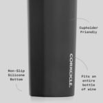 Corkcicle Classic Canteen Insulated Water Bottle - Stainless Steel Reusable Tumbler - Triple Insulated - Keeps Drinks Cold 25 Hours or Hot 12 Hours - Cupholder Friendly - Black - 25 oz - Image 5