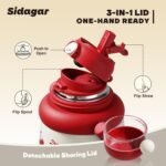 27 oz Insulated Tumbler with Flip Straw, Water Bottle with Handle and Lid, Kids Stainless Steel Vacuum Travel Mug, Leak-Proof, Cute Cups for Women School Birthday Gift, Cherry - Image 4