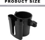 Bike Cup Holder, Bicycle Handlebar Water Bottle Holders with Cell Phone Keys Holder, Universal Drink Bottle Cage for Bike Motorcycle Scooter Stroller Walker Wheelchair (Black) - Image 3