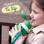 Kids Insulated Tumbler Set – 16oz Stainless Steel Water Bottle with Straw & Pour Lids, Screw-On Cup, Adjustable Strap, Silicone Sleeve & Charms – Leakproof BPA-Free Bottle for Boys & Girls - Image 5