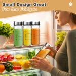 SIEROZUR Glass Juice Bottles 12oz- 4 Pack Wide Mouth Glass Bottles with Lids for Juicing Smoothies, Infused Water, Beverage Storage - BPA Free, Leakproof, Reusable, Borosilicate - Image 5