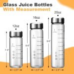 SIEROZUR Glass Juice Bottles 12oz- 4 Pack Wide Mouth Glass Bottles with Lids for Juicing Smoothies, Infused Water, Beverage Storage - BPA Free, Leakproof, Reusable, Borosilicate - Image 7