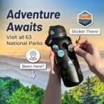BlueTrail National Parks Water Bottle with Stickers - Image 3