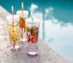 Cupture Skinny Acrylic Tumbler Cups with Straws - 18 oz, 8 Pack (Clear) - Image 5