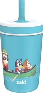 Zak Designs Bluey Kelso Toddler Cups For Travel or At Home, 12oz Vacuum Insulated Stainless Steel Sippy Cup With Leak-Proof Design is Perfect For Kids (Bluey, Bingo, Grandad Mort) - Image 4