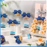 Hushee 6 Set Class of 2026 Senior Night Gifts 16 oz Glass Water Bottle with Lids Straws Glitter Bow Straw Topper Senior 2026 Tumbler Graduation Gift for Her Women Team Coach Player(Blue) - Image 5