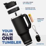 Frost Buddy Thicc Buddy - 40 oz Stainless Steel Vacuum Insulated Tumbler with Lid and Straw for Water - Travel Mug Cupholder Friendly - Gifts for Women Men Him Her (Ice Cream) - Image 4