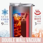 Onebttl Neighbor Gifts, Best Neighbor Ever, 20oz Stainless Steel Travel Tumbler Mug with Lid and Straw, Farewell Gift for Neighbors Moving Away, Housewarming - Rose Gold - Image 5