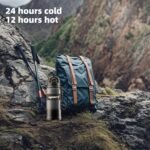 22 oz Insulated Water Bottle, Black, Stainless Steel, 2-in-1 Lid, Leak Proof, Cold 24 Hours, Sport, 107.5 in, THERMOS, Water Bottle - Image 5