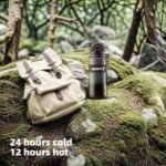 22 oz Insulated Water Bottle, Black, Stainless Steel, 2-in-1 Lid, Leak Proof, Cold 24 Hours, Sport, 107.5 in, THERMOS, Water Bottle - Image 6