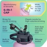 1 Gallon Water Bottle with 128 oz Capacity - Motivational Time Markers for Daily Hydration Goals - Leakproof BPA Free Tritan with Removable Straw - Image 4