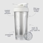 BlenderBottle Strada Tritan Shaker Bottle with Locking Lid, 28-Ounce, White - Image 4