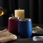 DOMICARE Stainless Steel Wine Tumbler Bulk with Lid, Personalized Insulated Tumblers Set, 12oz Travel Coffee Cups Pack of 1, Dark Blue - Image 6