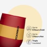 Corkcicle Stemless Insulated Wine Glass Tumbler - Keeps Beverages Cold 6 Hours & Hot 3 Hours - Stainless Steel - Easy-Grip - Summer Drinkware Gift - Keeps Drinks Ice Cold - 12 oz - Gryffindor - Image 4