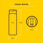 JoyJolt Disney Retro Vintage Stainless Steel Water Bottle ft Minnie Mouse, Reusable 22oz Vacuum Insulated Water Bottle Tumbler with Leak Proof Flip Straw Lid and Handle, Lead & BPA Free - Image 4