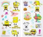 Silver Buffalo SpongeBob SquarePants Happy Laugh Flowers 32-Ounce Twist Spout Water Bottle And Sticker Set | BPA-Free Plastic Sports Jug - Image 4