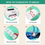 Joyclub 12 Pack Sublimation Glass Cups Blanks with Bamboo Lid 16 OZ Frosted Glass Beer Cans Mason Jar for Iced Coffee Juice Soda Drinks - Image 3