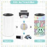 12 Oz Sublimation Sippy Cup 4 Pack, Kids Sublimation Sippy Tumblers, Stainless Steel Todder Water Bottle - Image 5