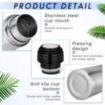 Domensi 2 Pcs Stainless Steel Thermal Bottle 17 oz/ 500 ml Hot Water Flask Coffee Travel Mugs with Cup Cafe Sealed Vacuum Insulated Bottles for Hot Drinks - Image 4