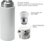 16 oz Stainless Steel Tea Infuser Bottle with Lid double as Tea Cup,Fruit Infuser Insulated Water Bottle,Leak Proof Travel Coffee Mug with Handle - Image 4