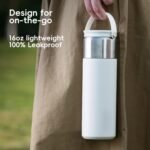 16 oz Stainless Steel Tea Infuser Bottle with Lid double as Tea Cup,Fruit Infuser Insulated Water Bottle,Leak Proof Travel Coffee Mug with Handle - Image 6