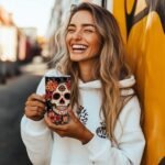 Sugar Skull Rose 20 oz Tumbler, Insulated Stainless Steel, Day of the Dead Halloween Travel Mug, Sugar Skull Gifts for Women & Men, Spooky Witchy Hot & Cold Drink Cup for Christmas & Birthday - Image 6