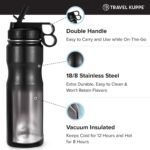 Vacuum Insulated Cycling Sports Water Bottle | Bike Water Bottle Insulated w/Straw & Sip Lid | Stainless Steel Cycling Water Bottle | Sports Water Bottle Insulated & Scratch Resistant - Image 4