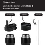 Vacuum Insulated Cycling Sports Water Bottle | Bike Water Bottle Insulated w/Straw & Sip Lid | Stainless Steel Cycling Water Bottle | Sports Water Bottle Insulated & Scratch Resistant - Image 7