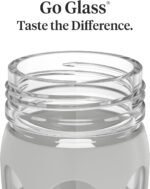 Lifefactory 16-Ounce Glass Water Bottle with Active Flip Cap and Protective Silicone Sleeve, Stone Gray - Image 4