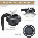 2 Quart Glass Pitcher with Lid - Mason Jar Pitcher with Filter Lid, Wide Mouth Jar Leak-proof Water Jug, Heavy Duty Glass Container for Water, Juice, Milk, Tea, Iced Coffee, and Drinks - Image 5