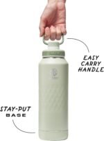 Takeya Sport 40 oz Triple-Insulated Stainless Steel Water Bottle, Spout Lid – Leakproof, Sweatproof, BPA-Free, Keeps Drinks Cold 36 Hrs, Hot 14 Hrs – Eucalyptus - Image 4