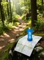 Collapsible Water Bottle – BPA Free, Foldable Sports Bottle for Hiking, Travel, Gym, Leakproof Lightweight Reusable Bottle with Carabiner – Eco-Friendly (15.21oz- 450 ml) (blue) - Image 4