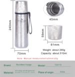 Boundless Voyage Titanium 17 fl oz/510ml Vacuum Water Bottle - Double-Walled, Lightweight, Leak-Proof Sport Bottle for Travel, Outdoor, Office - Image 4