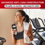 Glass Protein Shaker Bottle for Protein Mixes and Shakes - 635ml 20oz, BPA-Free Shake Bottle, Leak-Proof Glass Shaker Blender - Mixer for Gym, Durable Shaker - Image 5