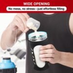Glass Protein Shaker Bottle for Protein Mixes and Shakes - 635ml 20oz, BPA-Free Shake Bottle, Leak-Proof Glass Shaker Blender - Mixer for Gym, Durable Shaker - Image 8