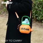 27 oz Aesthetic Water Bottle with Straw and Carry Handle, Chunky Wide Mouth Vacuum Insulated Stainless Steel Flask Taza Easy Carry, Trendy Portable Tumbler for School, Gym, Travel, Orange - Image 6